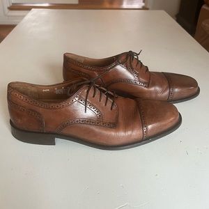 Men’s Bostonian size 12M brown leather wingtip shoes made in Italy 🇮🇹